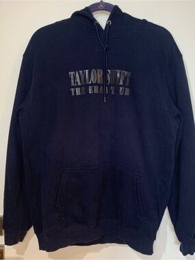 Taylor Swift Navy Blue The Eras Tour Hoodie with Subtle Metallic Logo